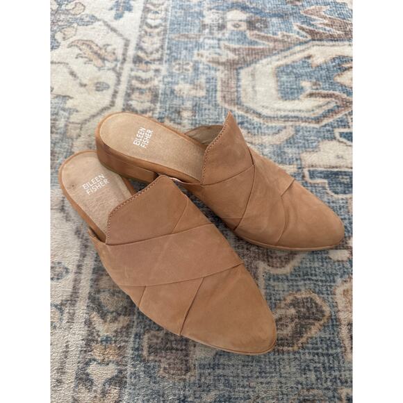 Eileen Fisher Bauer Tumbled Tan Mule - Picture 1 of 9